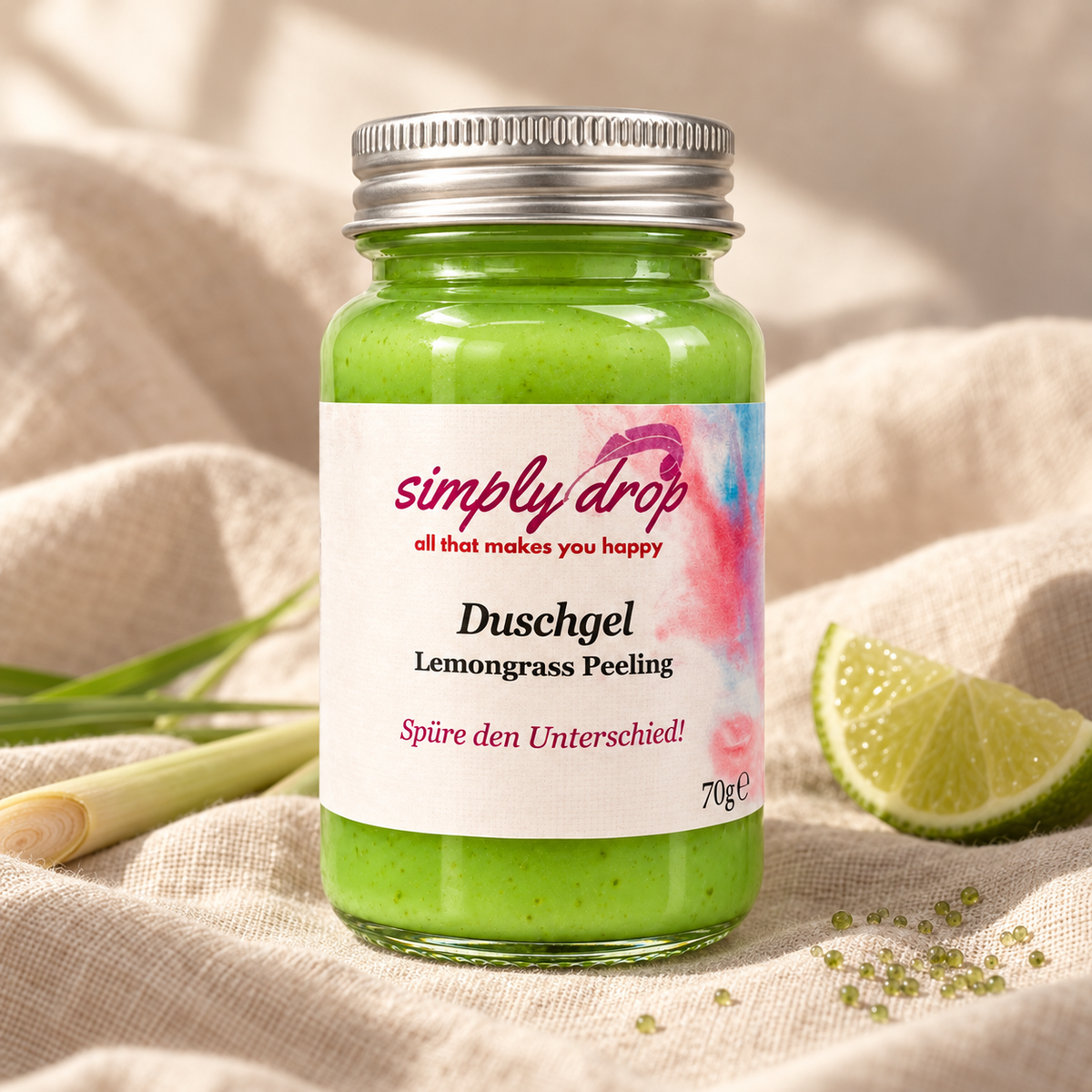 Duschgel Lemongrass Peeling / 70 g