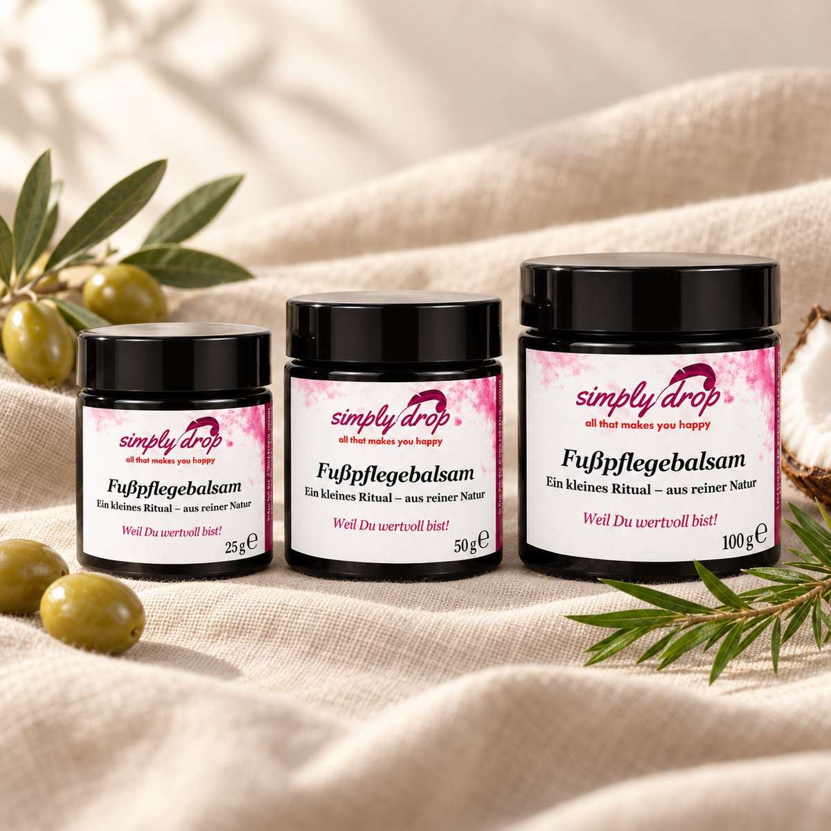 Fußpflegebalsam mit Teebaumöl 25 g, 50 g und 100 g