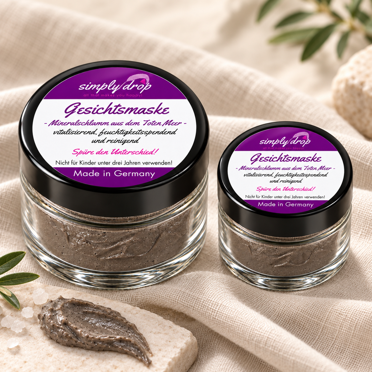 Gesichtsmaske Mineralschlamm aus dem Toten Meer 75 ml und 20 ml