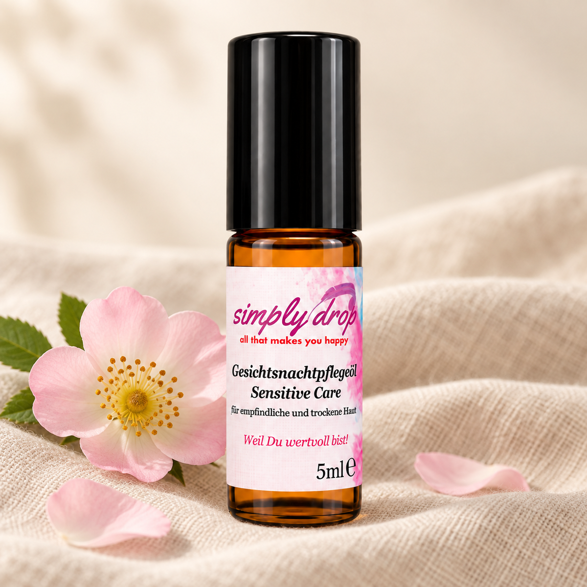 Gesichtsnachtpflegeöl Sensitive Care 5 ml Roll-On