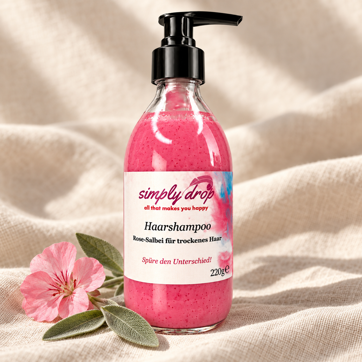 Haarshampoo Rose-Salbei 220 g