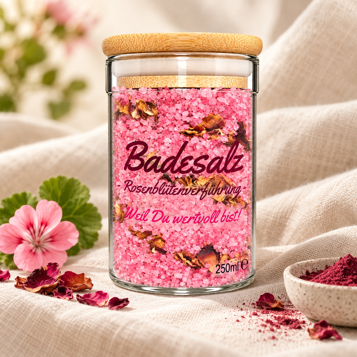 Badesalz Rosenblütenverführung 250 ml