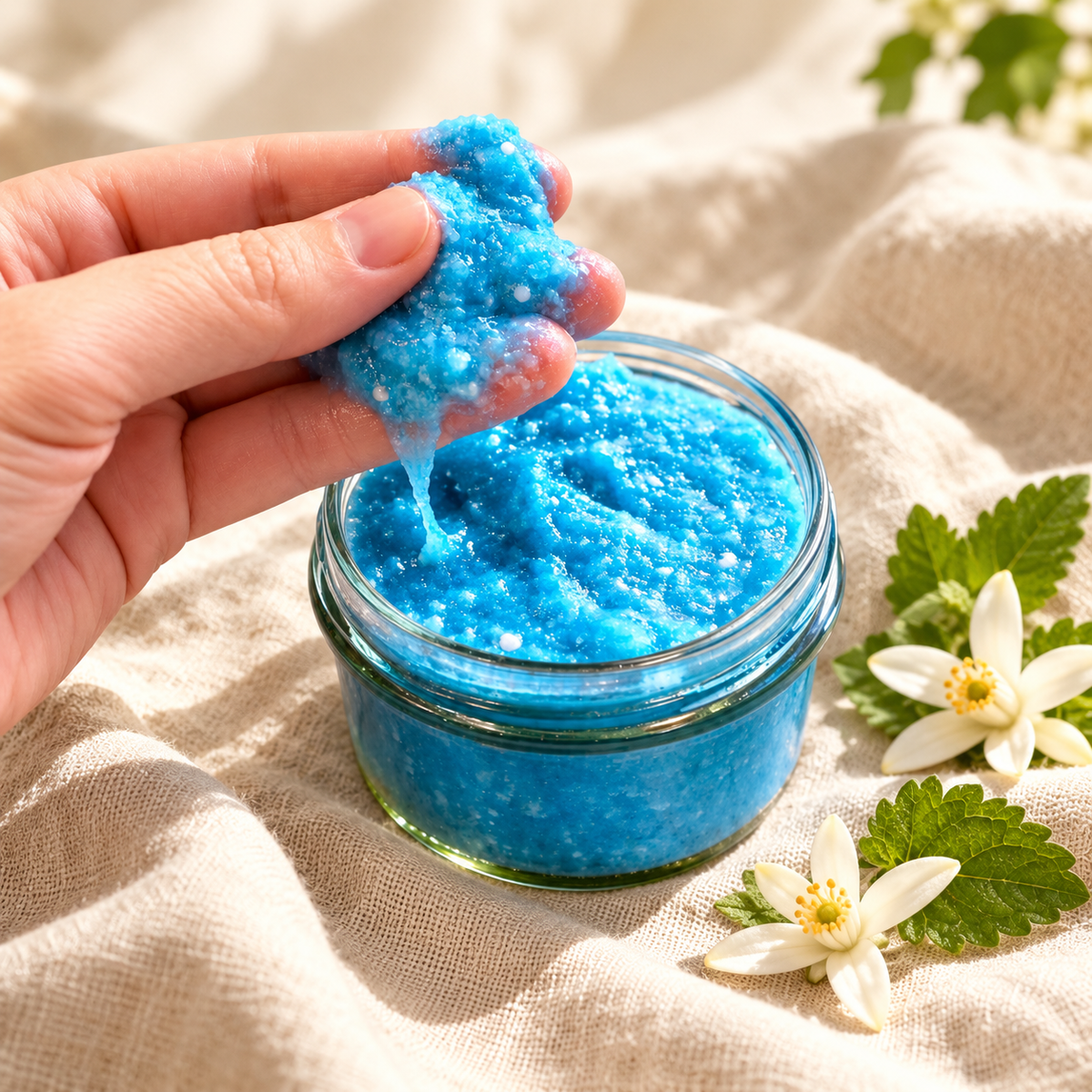 Haarshampoo Lemon Sea Salt in der Anwendung