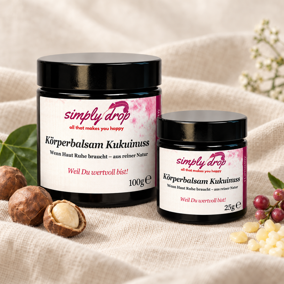 Körperbalsam Kukuinuss 100 g und 25 g