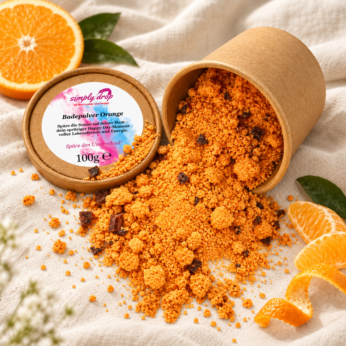 Badepulver Orange im Detail