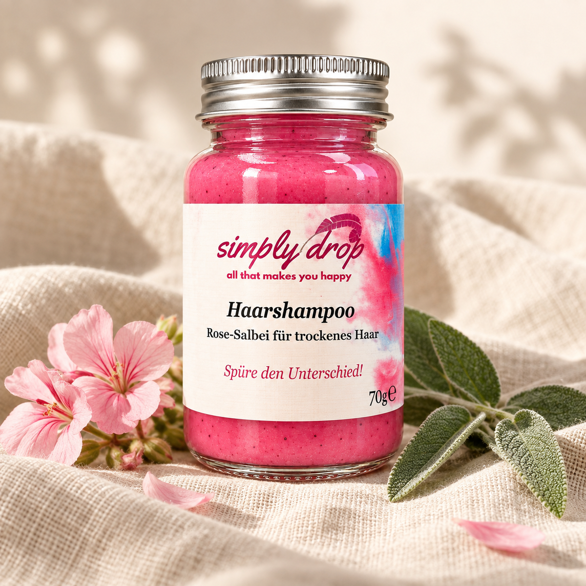 Haarshampoo Rose-Salbei 70 g