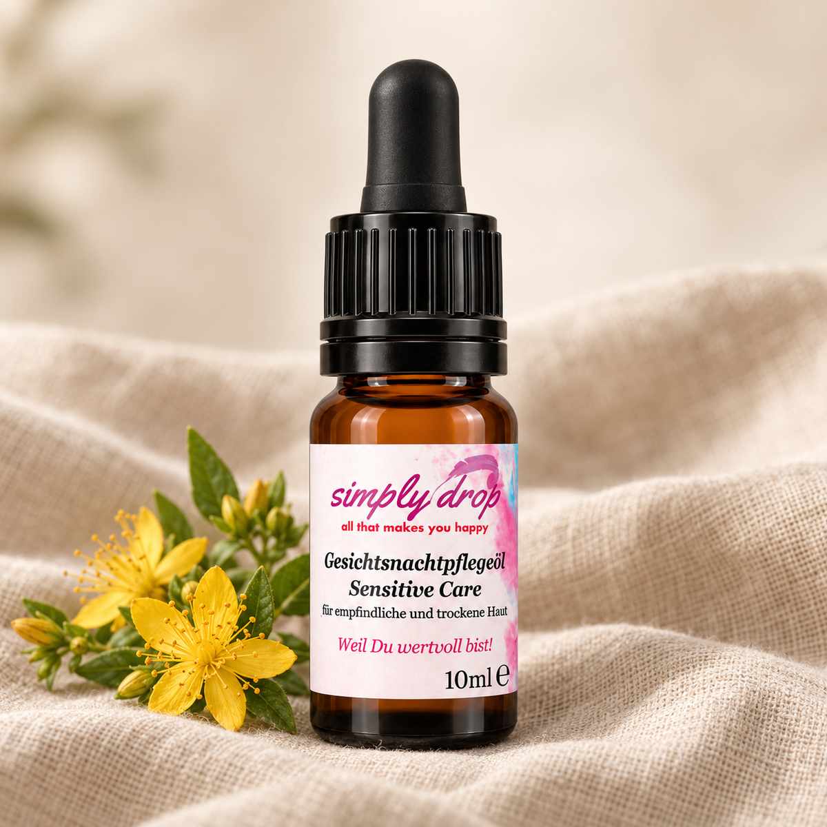 Gesichtsnachtpflegeöl Sensitive Care 10 ml Pipette