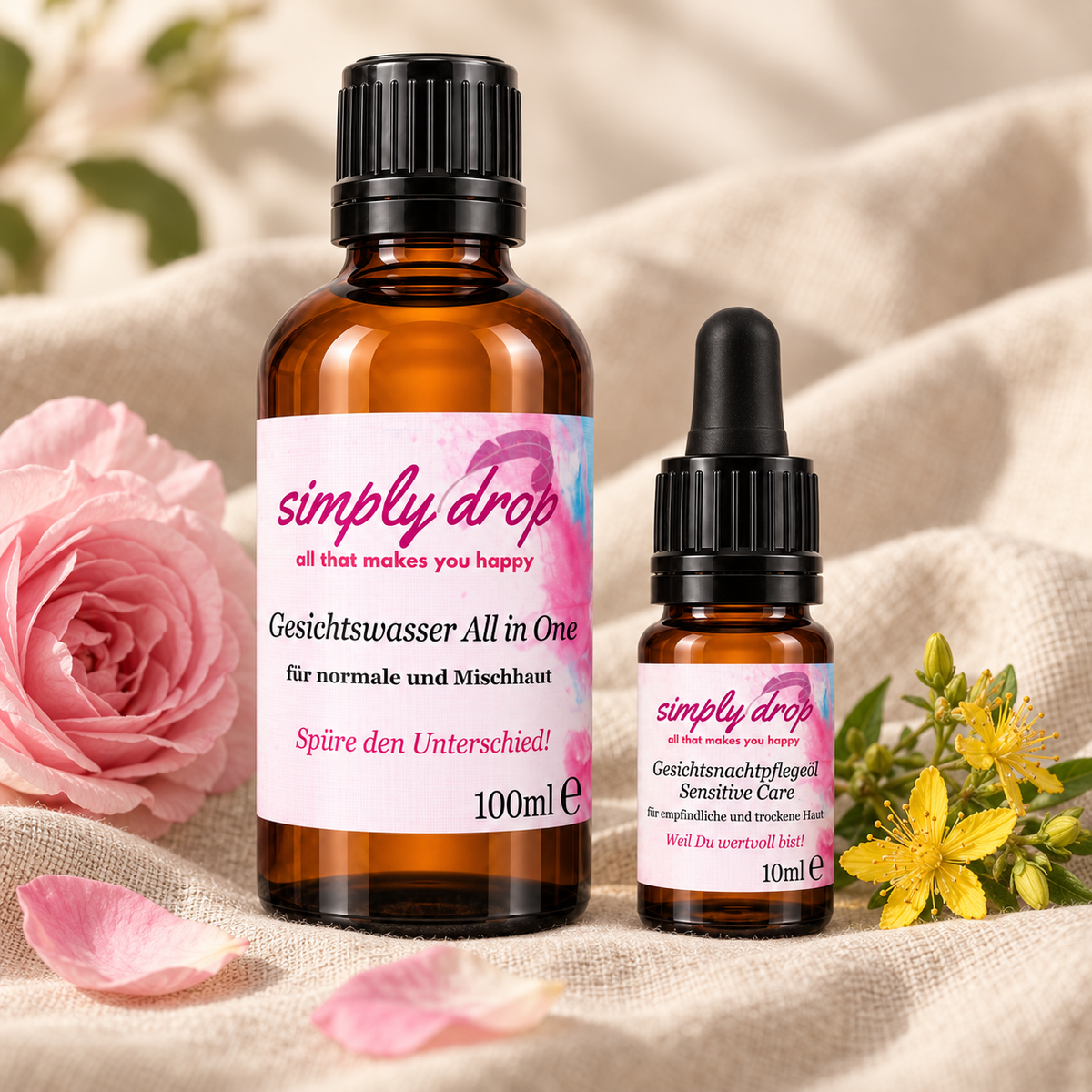 Gesichtswasser All in One 100 ml + Öl 10 ml, trockene Mischhaut