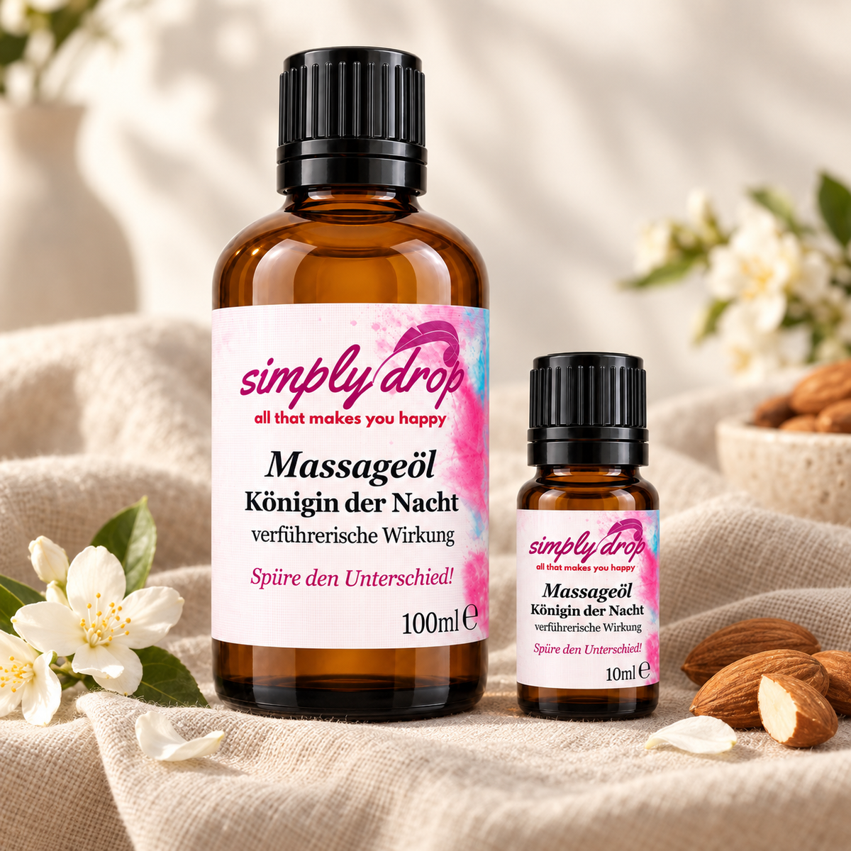 Massageöl Königin der Nacht in 10 ml und 100 ml