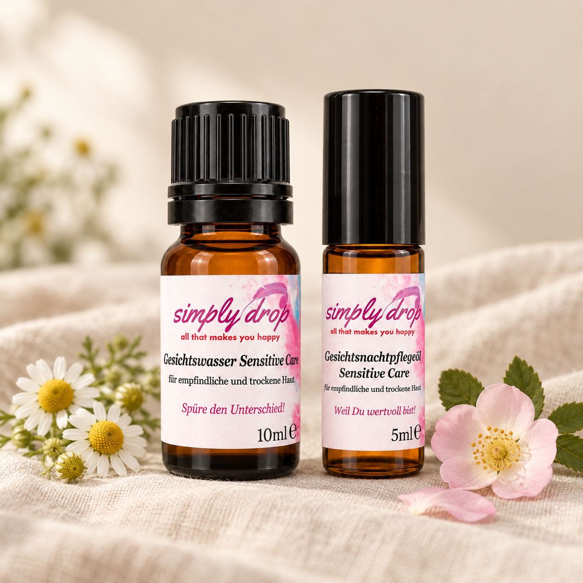 Gesichtsnachtpflegeöl Sensitive Care Set 10 ml + 5 ml