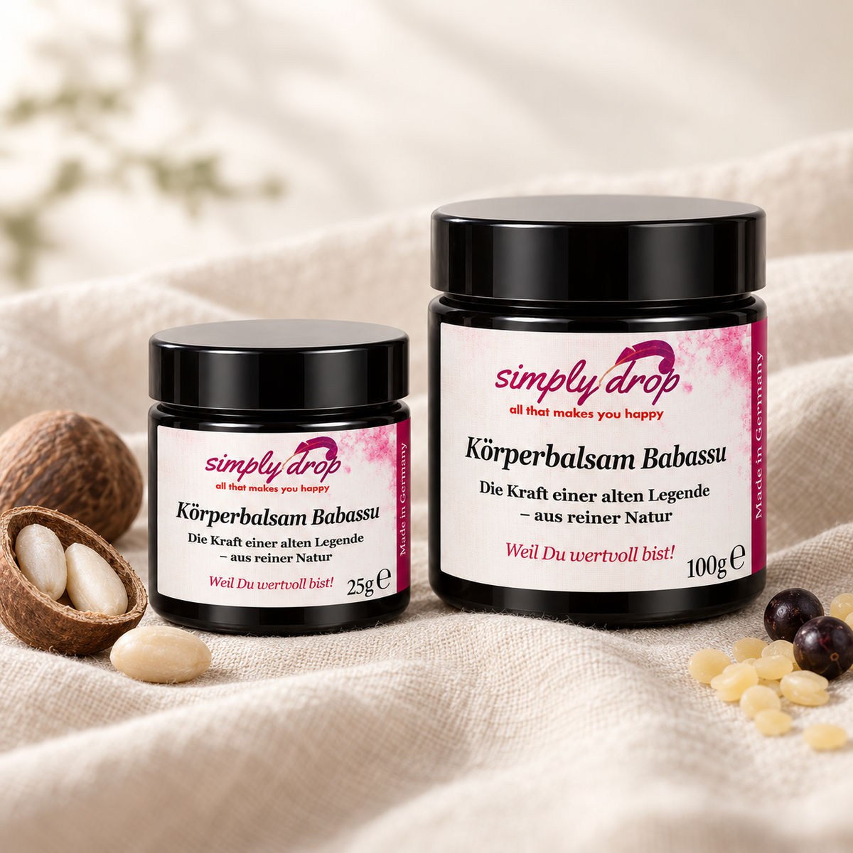 Körperbalsam Babassu 25 g und 100 g