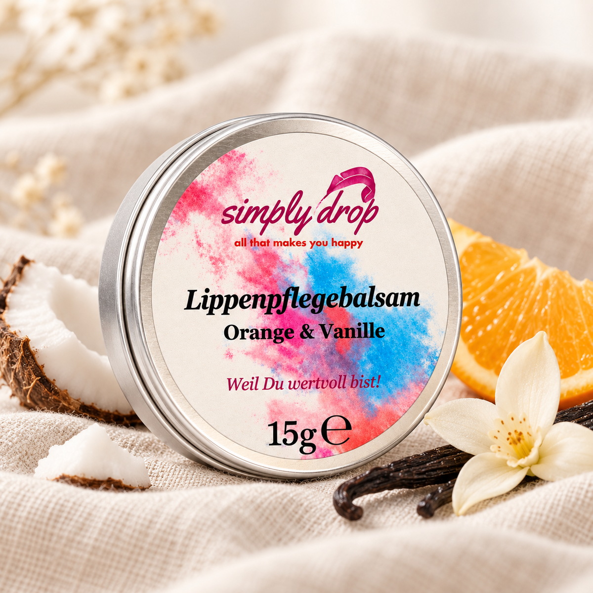 Lippenpflegebalsam Orange & Vanille