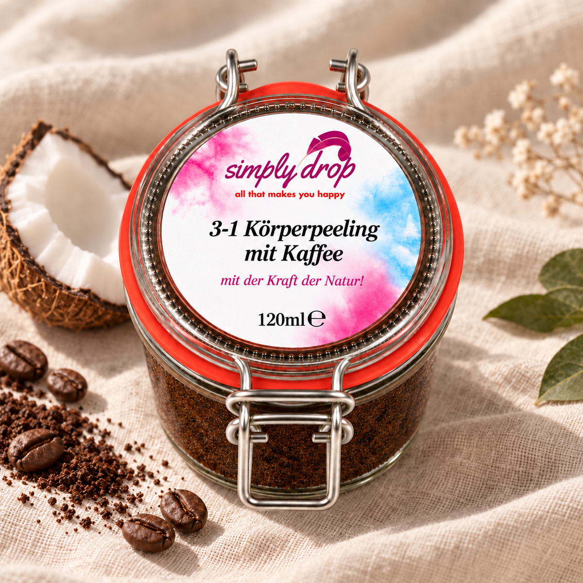 3in1 Körperpeeling mit Kaffee 120 ml