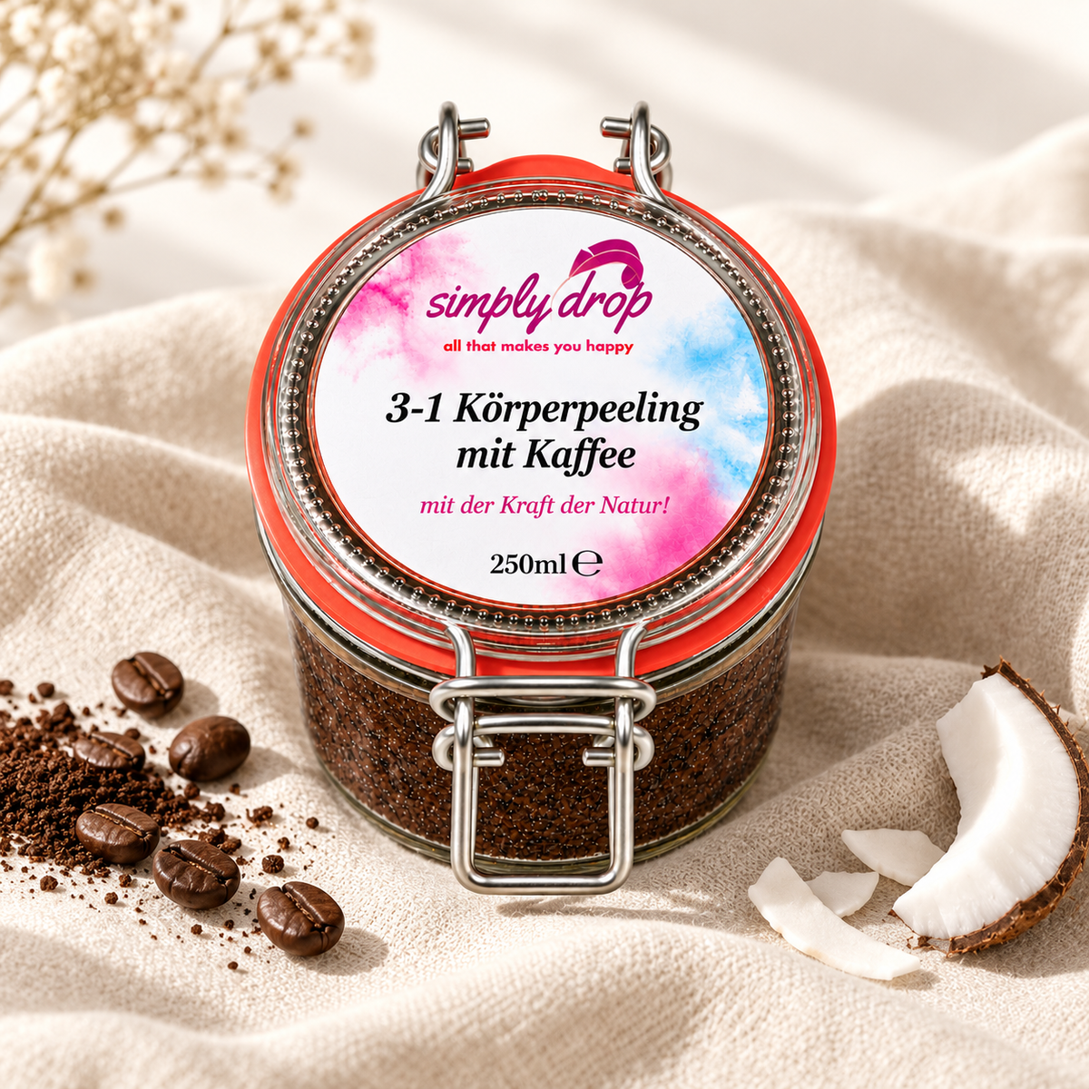 3in1 Körperpeeling mit Kaffee 250 ml