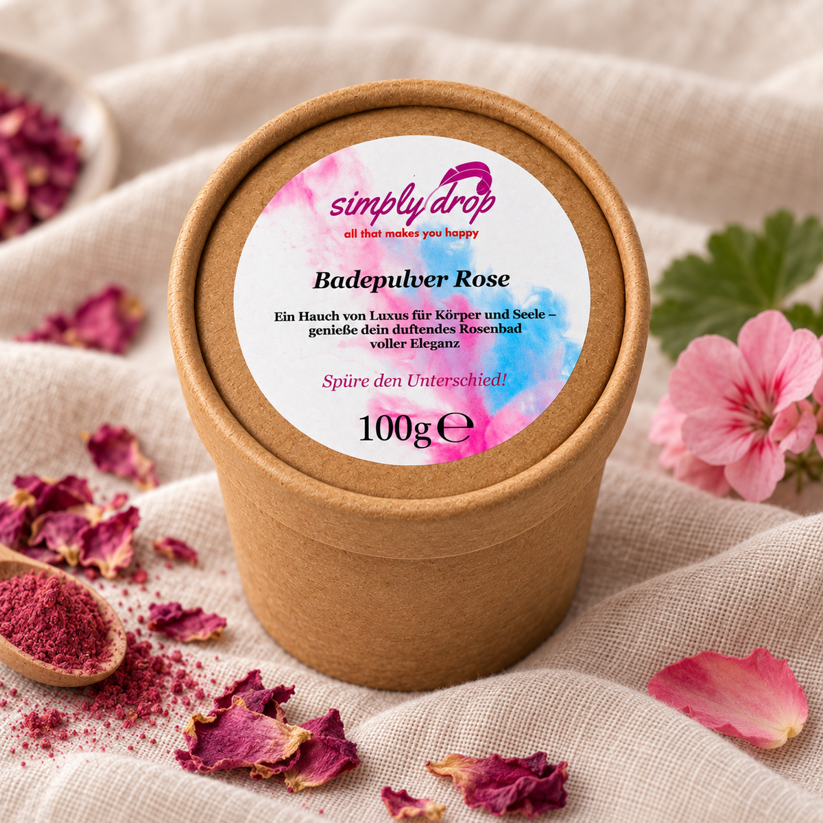 Badepulver Rose