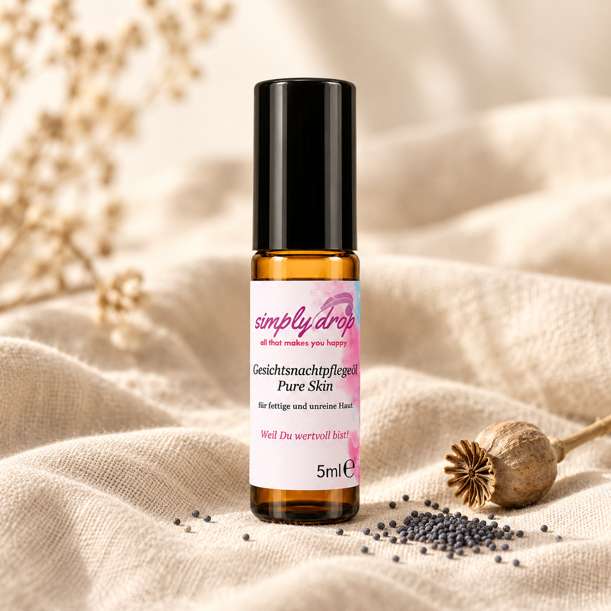 Gesichtsnachtpflegeöl Pure Skin 5 ml Roll-On